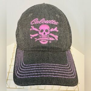 Calcutta Ladies Fit Baseball Hat Cap Skull Crossbones Fish Adjustable Strap Back